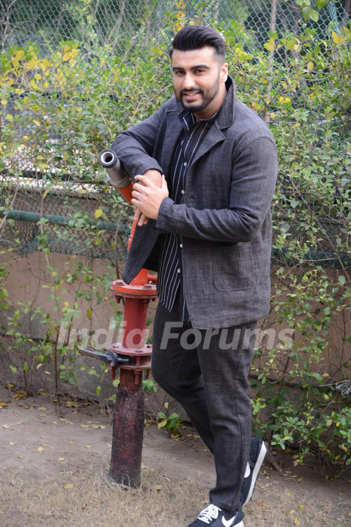 Arjun Kapoor papped during the promotions of Panipat