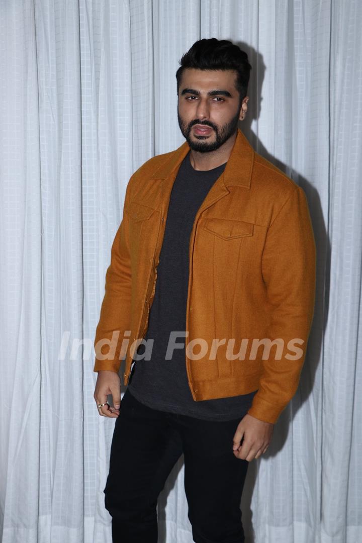 Arjun Kapoor snapped during the promotions of Panipat