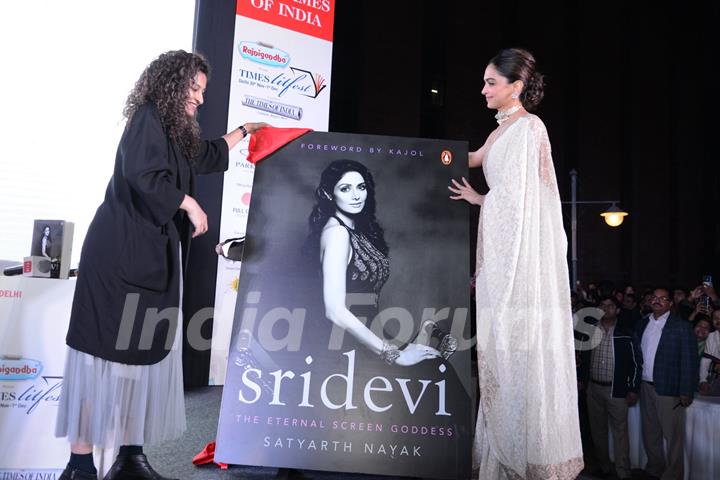 Deepika Padukone and Gauri Shinde at Sridevi's book launch