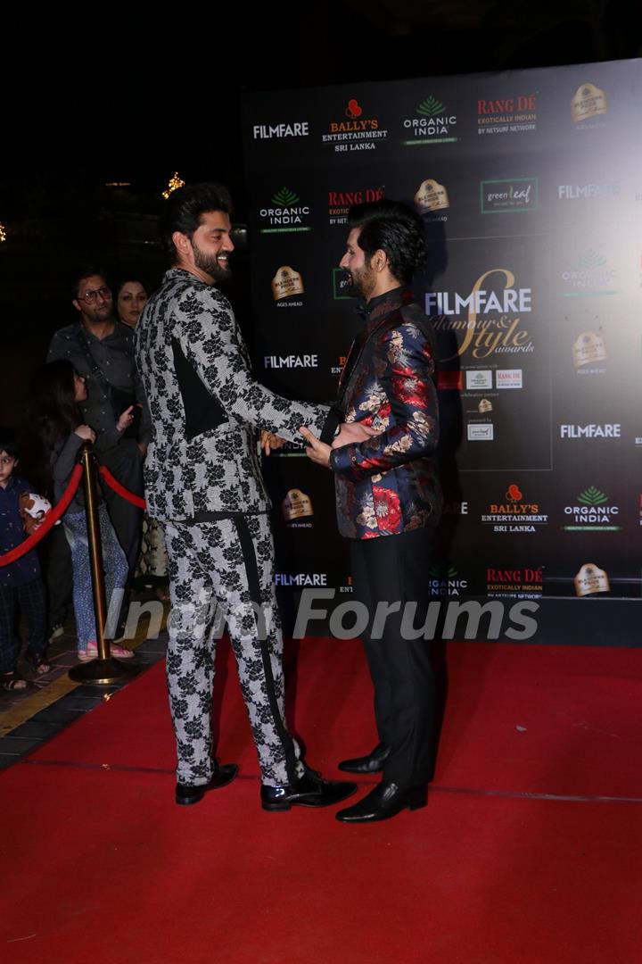 Vardhan Puri and Zaheer Iqbal papped at the Red Carpet of Filmfare Glamour and Style Awards 2019