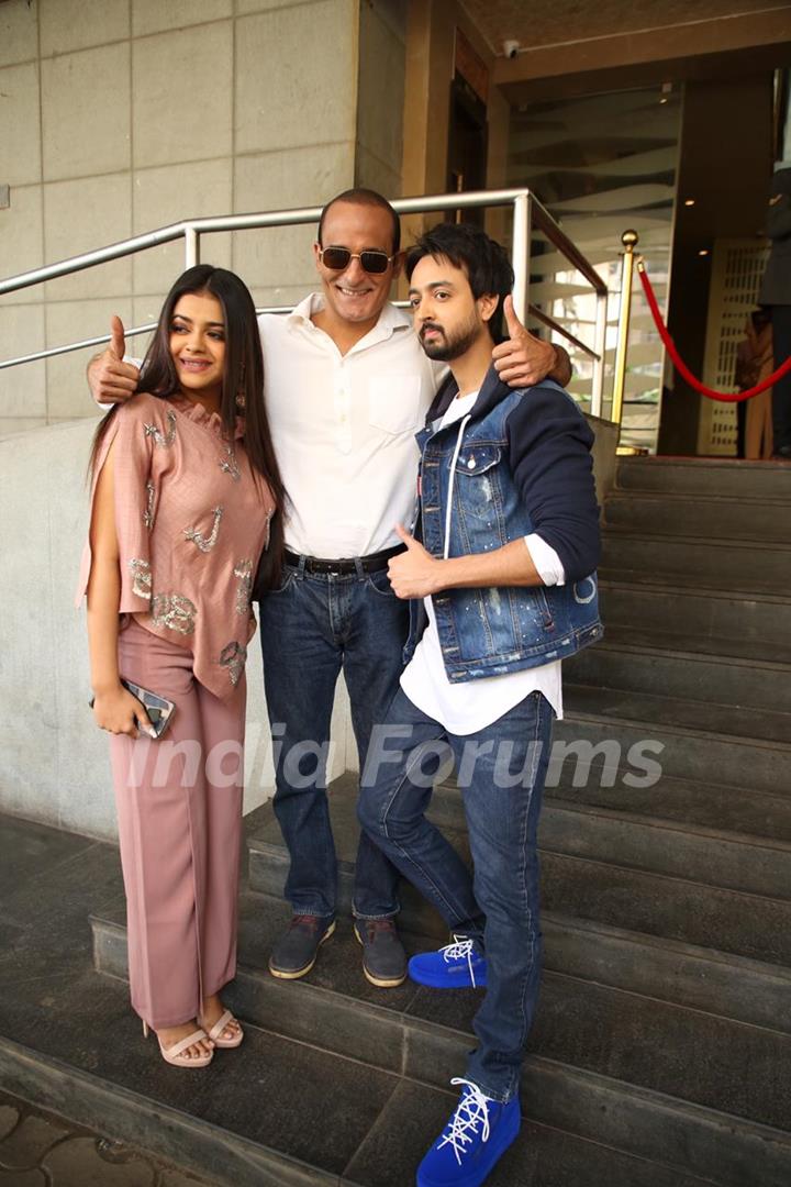 Priyaank Sharma, Riva Kishan and Akshaye Khanna papped at the trailer launch of Sab Kushal Mangal