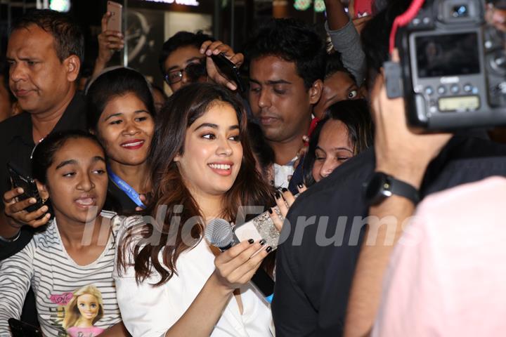 Janhvi Kapoor snapped at the launch of United Dreams Together perfumes
