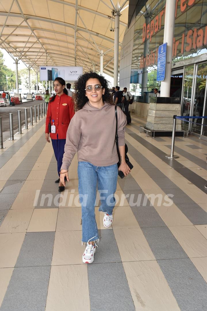Sanya Malhotra at the airport