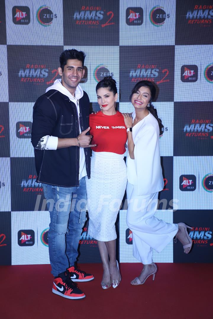 Varun Sood, Sunny Leone and Divya Agarwal