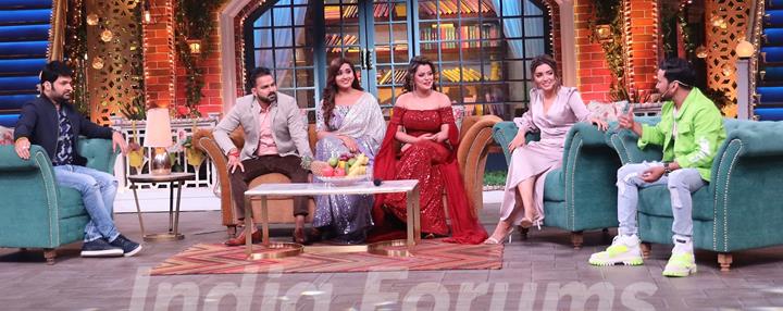 Dinesh Nirahua, Pawan Singh, Kajal Raghwani, Amarapali, and Nidhi Jha on the Kapil Sharma show