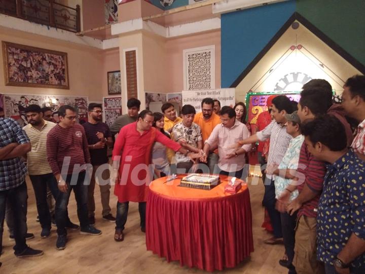 Cake Cutting with the cast of Taarak Mehta Ka Ooltah Chashmah