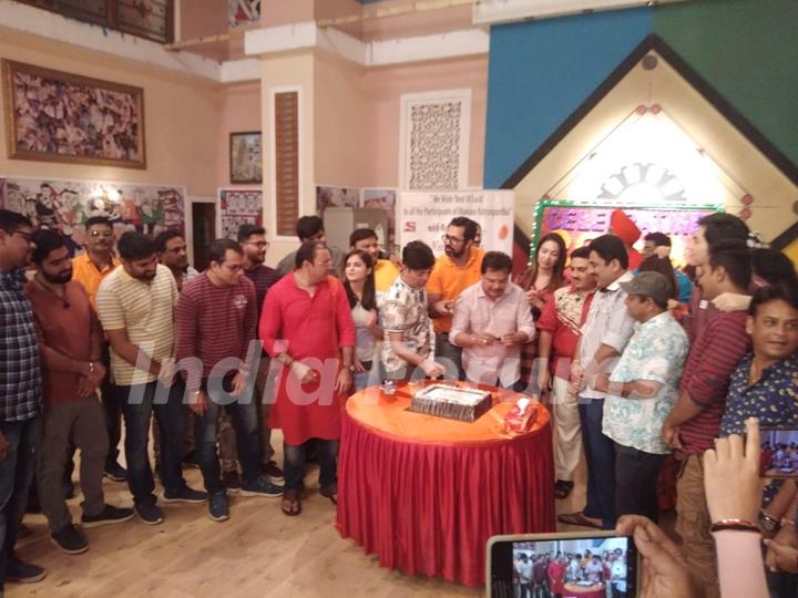 Cake Cutting with the cast of Taarak Mehta Ka Ooltah Chashmah