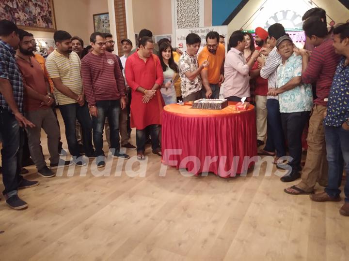 Cake Cutting with the cast of Taarak Mehta Ka Ooltah Chashmah