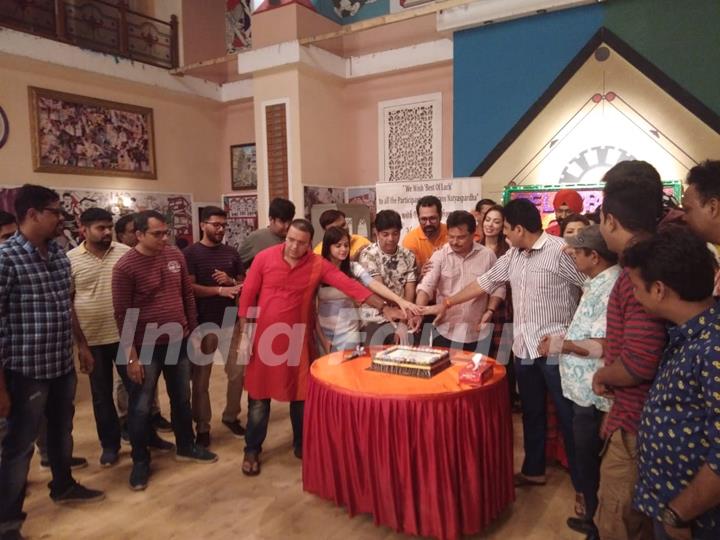 Cake Cutting with the cast of Taarak Mehta Ka Ooltah Chashmah