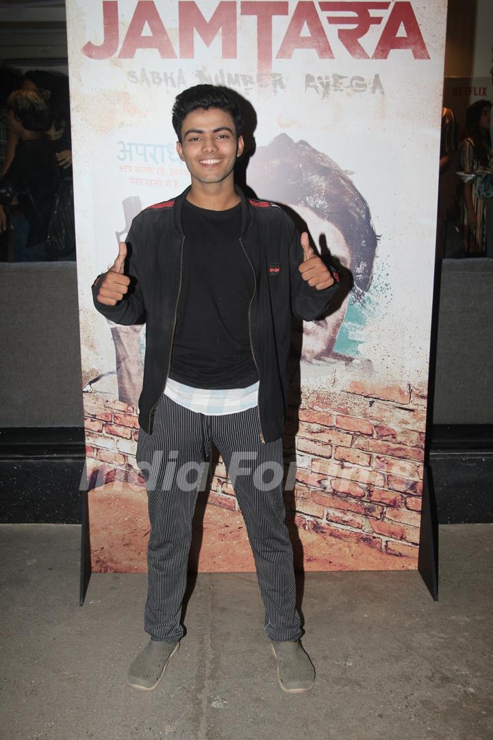 Sparsh Srivastav present at the screening of Jamtara Sabka Number Ayega