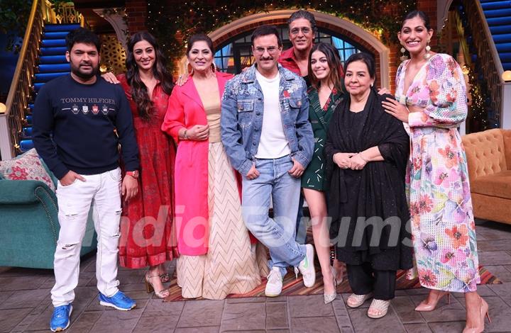 Kapil Sharma, Tabu, Archana Puran Singh, Saif Ali Khan, Chunky Pandey, Alaya, Kubbra Sait and Farida Jalal