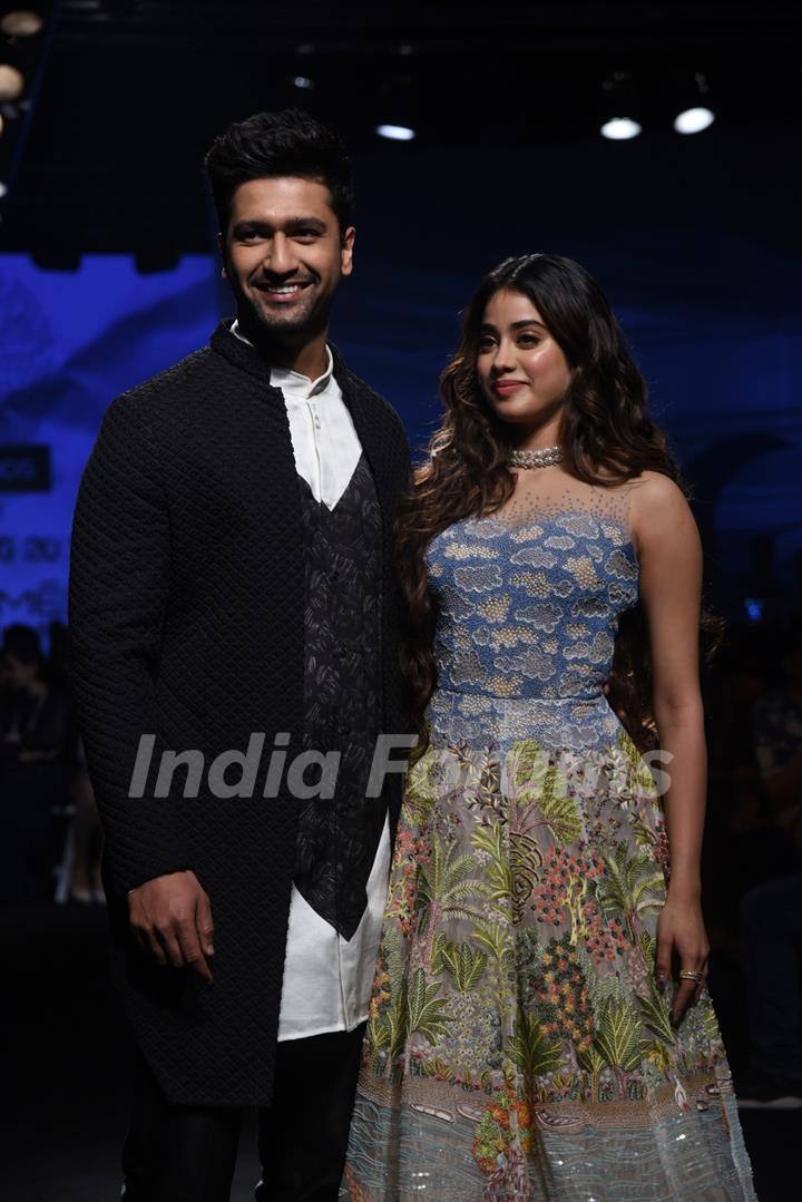 Vicky Kaushal and Janhvi Kapoor walked the ramp at Lakme Fashion Week