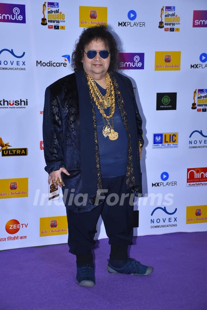 Bappi Lahiri snapped at Mirchi Awards 2020