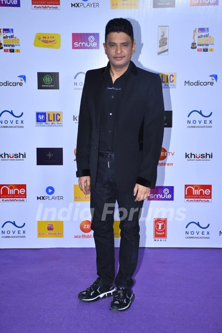 Bhushan Kumar snapped at Mirchi Awards 2020