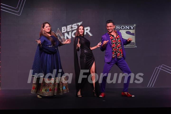 Geeta Kapur, Malaika Arora, Terence Lewis during the launch of India's Best Dancer