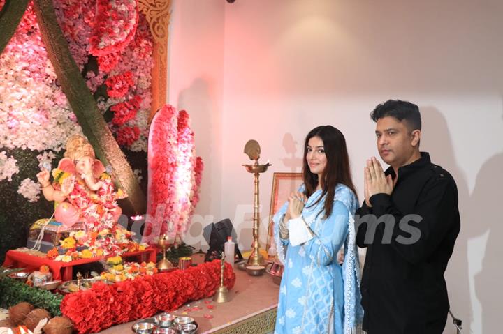 Bhushan Kumar and Divya Khosla Kumar Bid Adieu to T-Series Ganpati Bappa