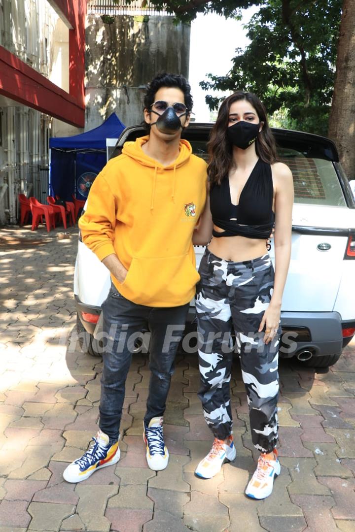 Ananya Panday & Ishan Khattar Snapped at Filmalaya Studio