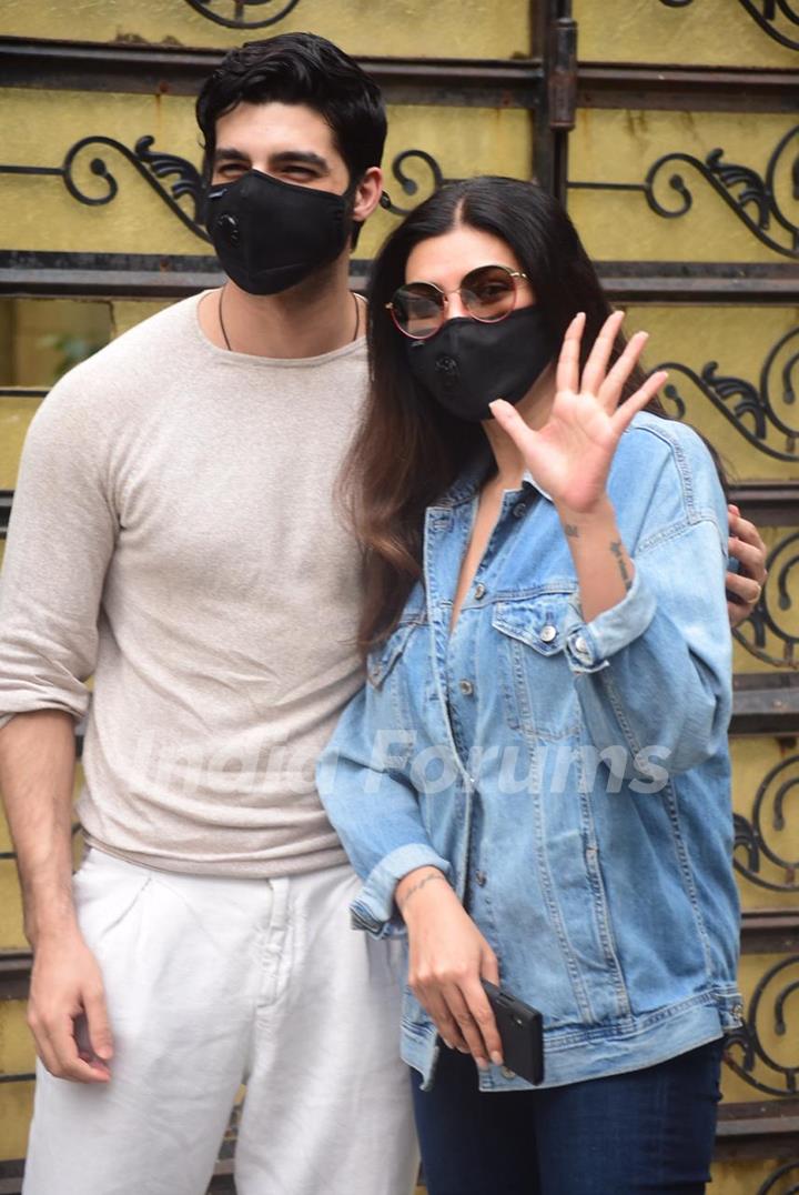 Sushmita Sen snapped with Rohman Shawl around the town