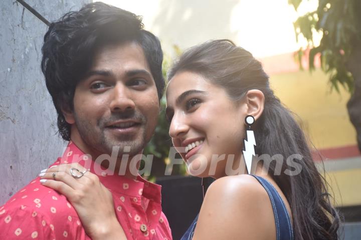 Sara Ali Khan, Varun Dhawan at the promotions of Coolie No. 1