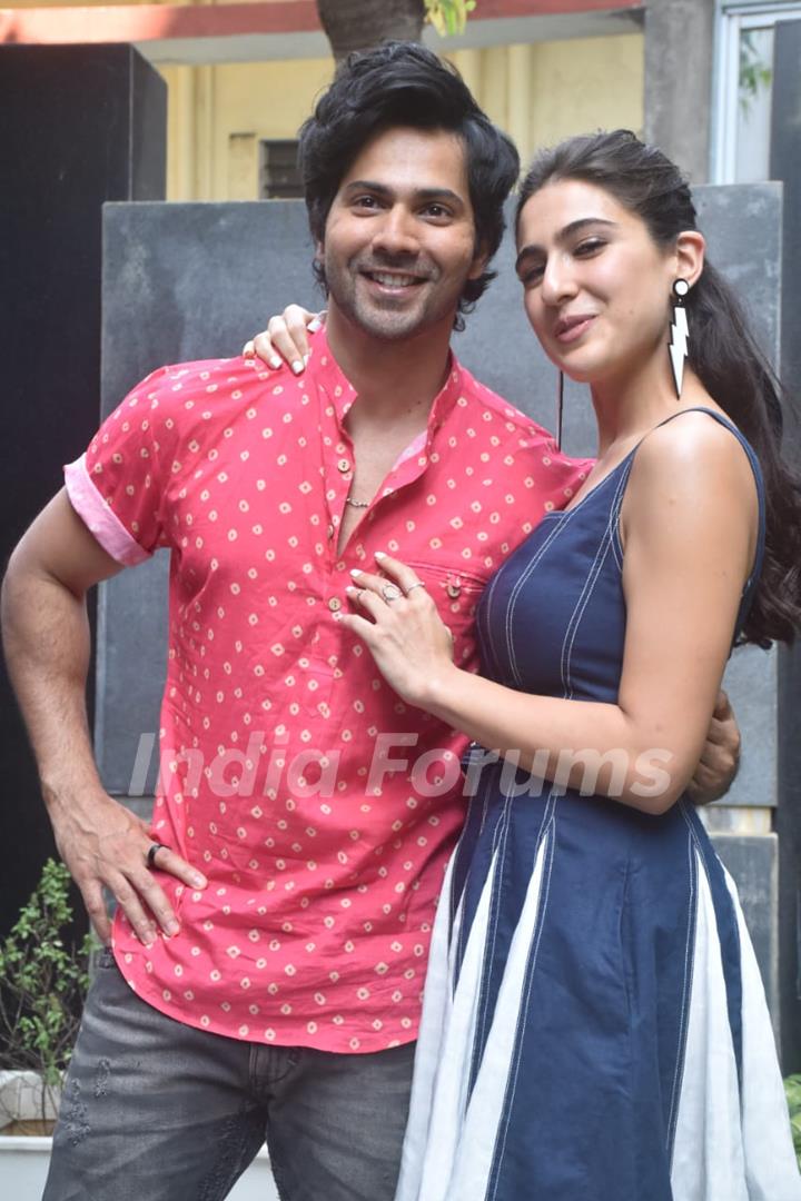 Sara Ali Khan, Varun Dhawan at the promotions of Coolie No. 1