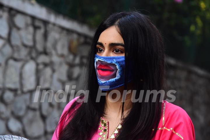 Adha Sharma snapped near Auxilium Convent High School