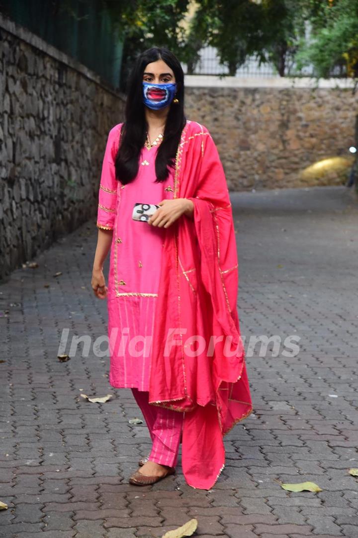 Adha Sharma snapped near Auxilium Convent High School