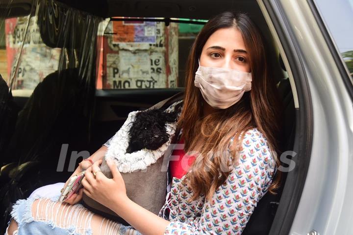 Nupur Sanon snapped at pet clinic