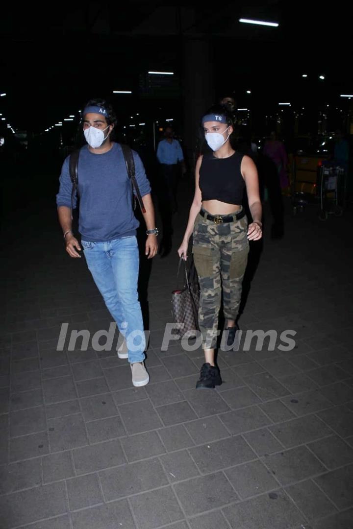 Tara Sutaria and Aadar Jain return from their romantic getaway from Maldives...