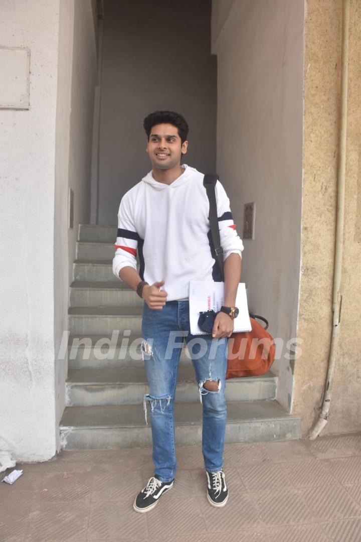 Abhimanyu Dassani snapped at dubbing studio Andheri