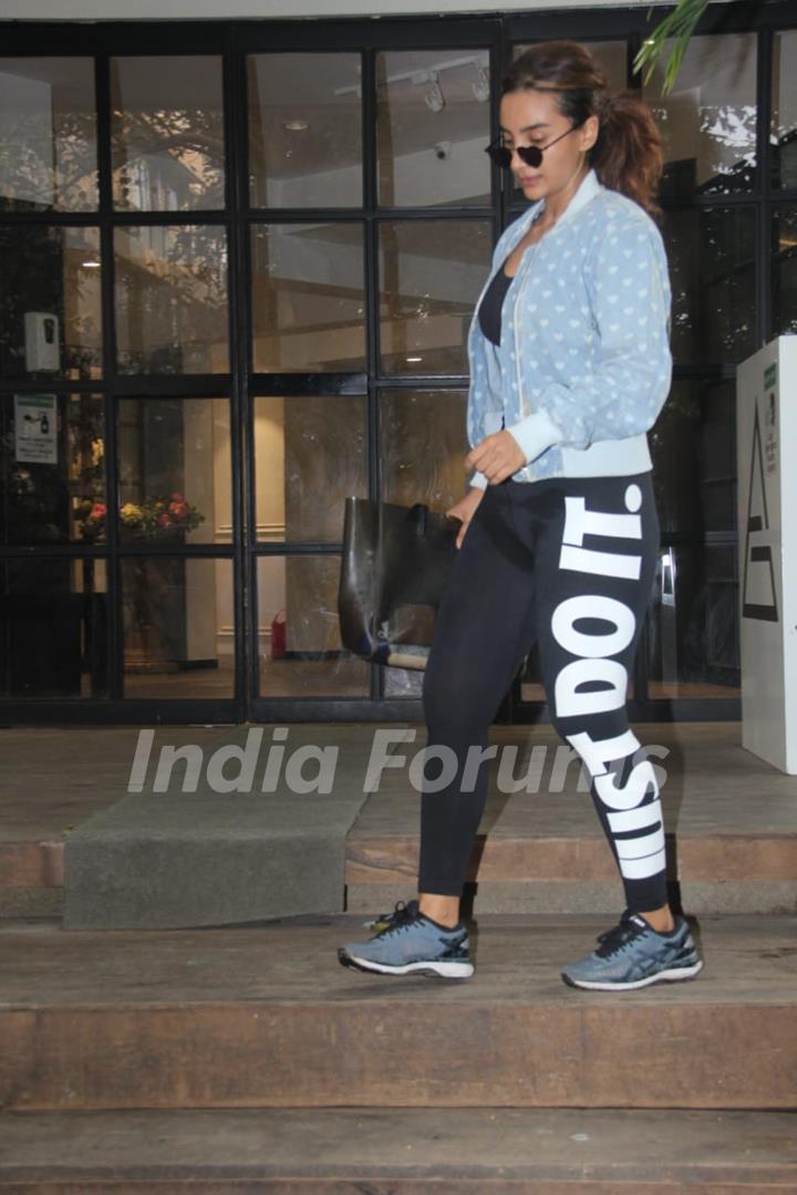 Patralekha spotted outside gym in Bandra