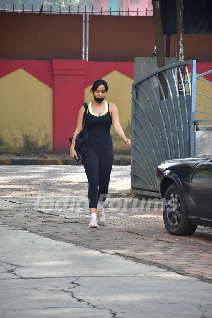 Neha Sharma snapped outside gym!