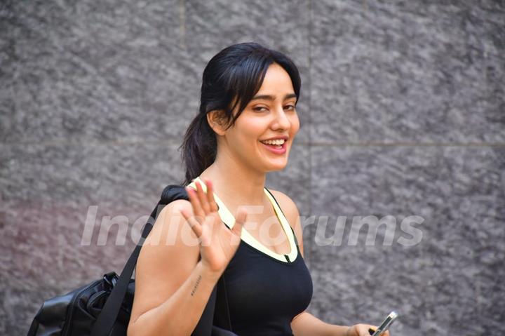 Neha Sharma snapped outside gym!