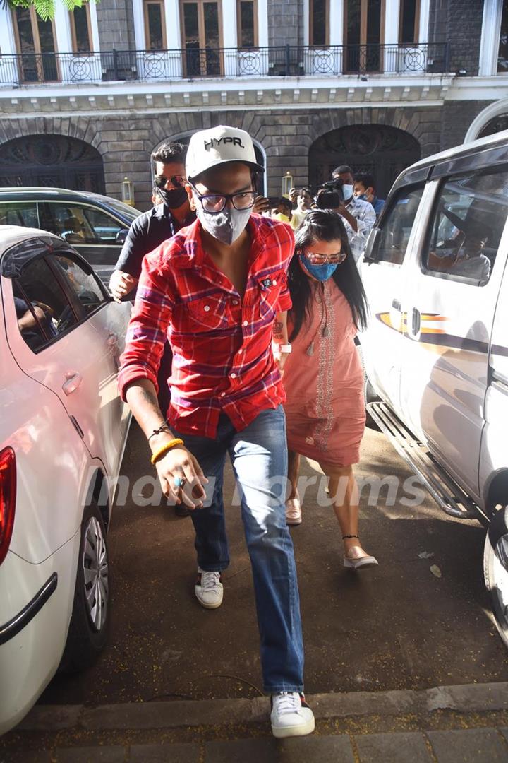 Bharti Singh and husband Harsh Limbachiya snapped outside the NCB office in Mumbai