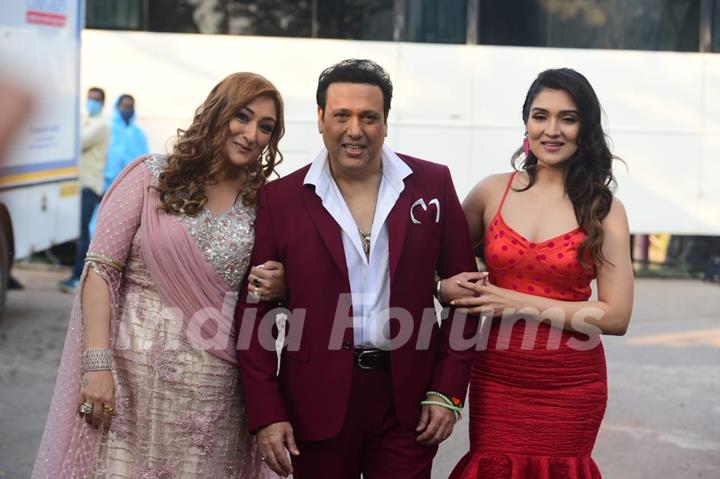 Govinda at the shoot of Zee TV's Indian Pro Music League