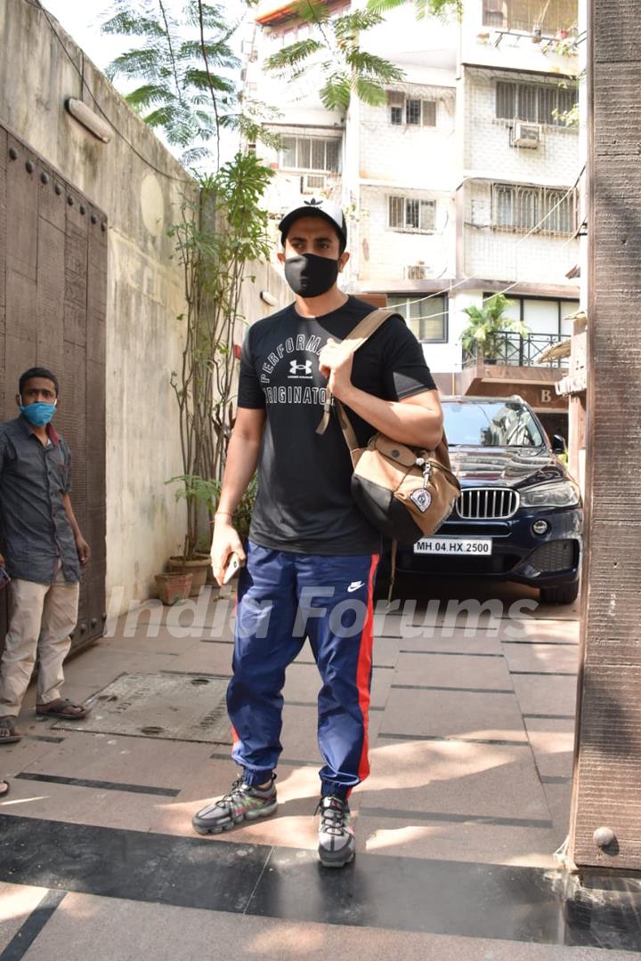 Sunny Singh snapped outside gym