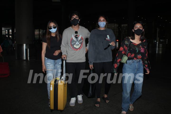 Aditya Seal and Krystle D'Souza snapped at airport