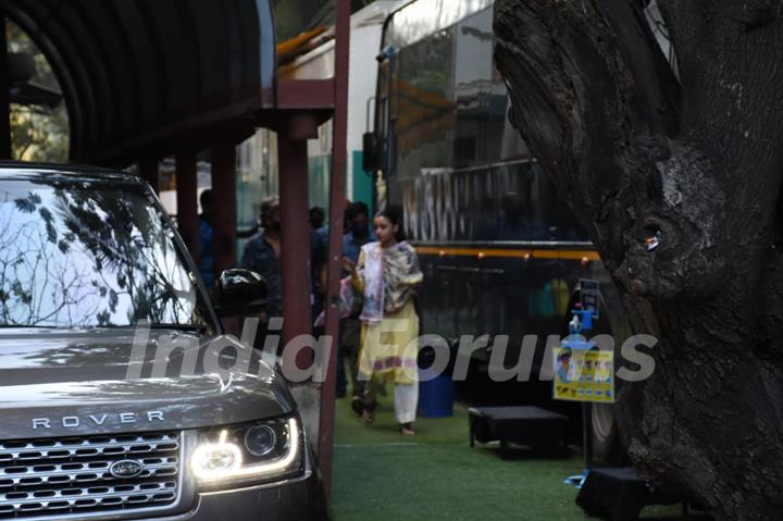 Alia Bhatt snapped at a studio in Mumbai