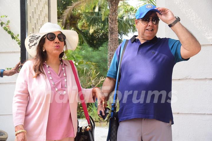 David Dhawan snapped leaving Alibaug after Varun-Natasha's wedding