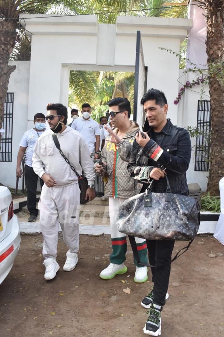 Karan Johar, Manish Malhotra, Shashank Khaitan snapped leaving Alibaug