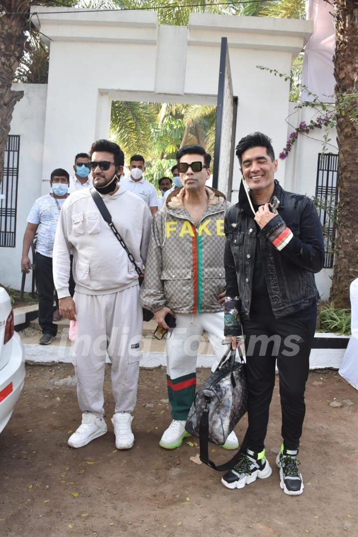 Karan Johar, Manish Malhotra, Shashank Khaitan snapped leaving Alibaug