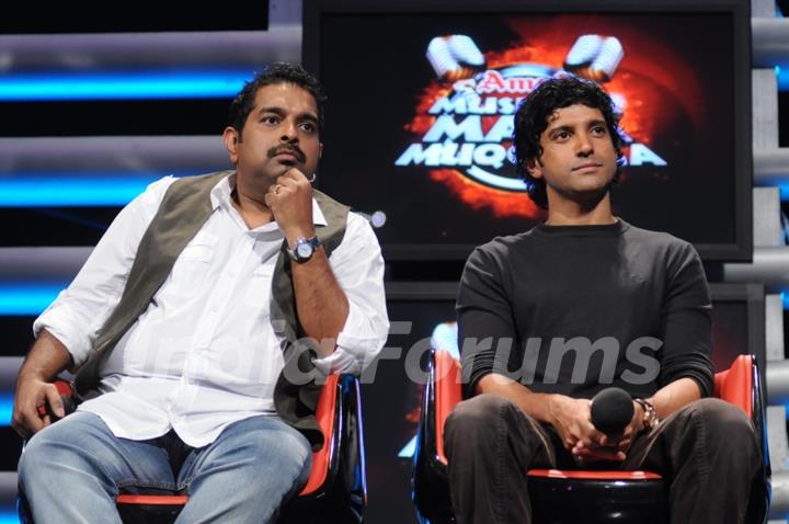 Farhan Akhtar with Shankar Mahadevan