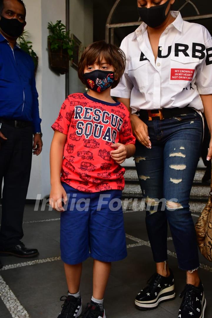 Gauri Khan with son AbRam Khan spotted at Tori restaurant, Bandra