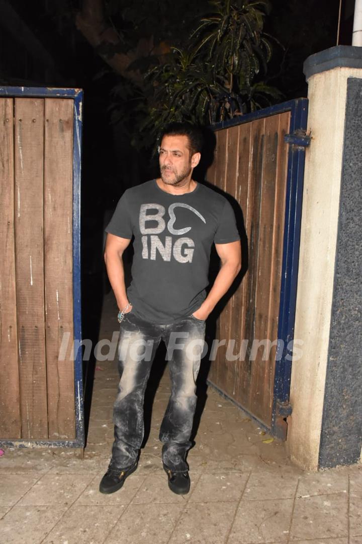 Salman Khan snapped outside a recording studio!