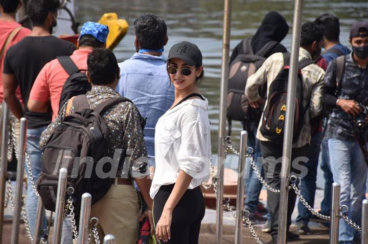 Sonal Chauhan snapped at Versova Jetty