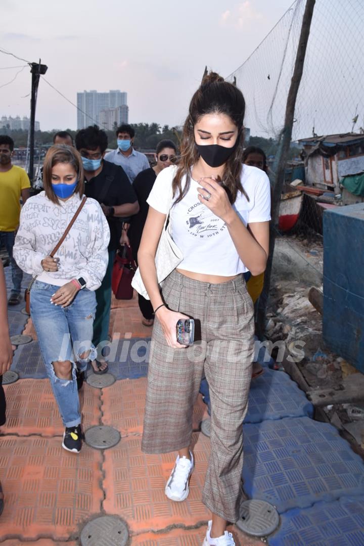 Ananya Panday, Charmi Kaur, Puri Jagannath spotted at Versova Jetty