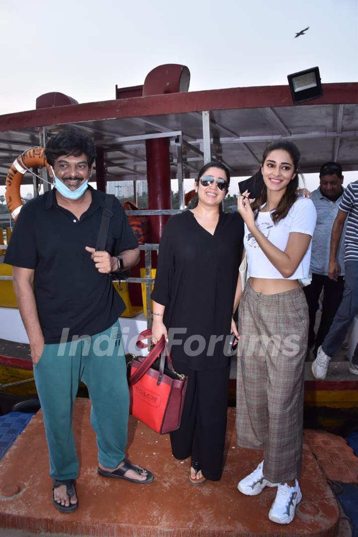 Ananya Panday, Charmi Kaur, Puri Jagannath spotted at Versova Jetty