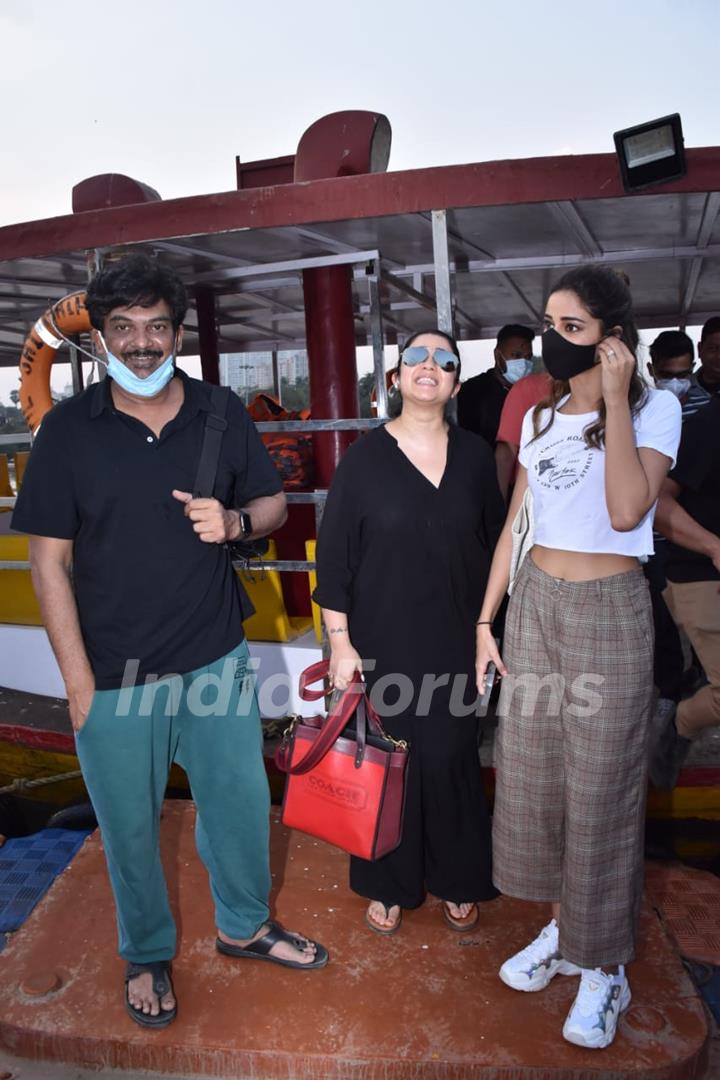 Ananya Panday, Charmi Kaur, Puri Jagannath spotted at Versova Jetty