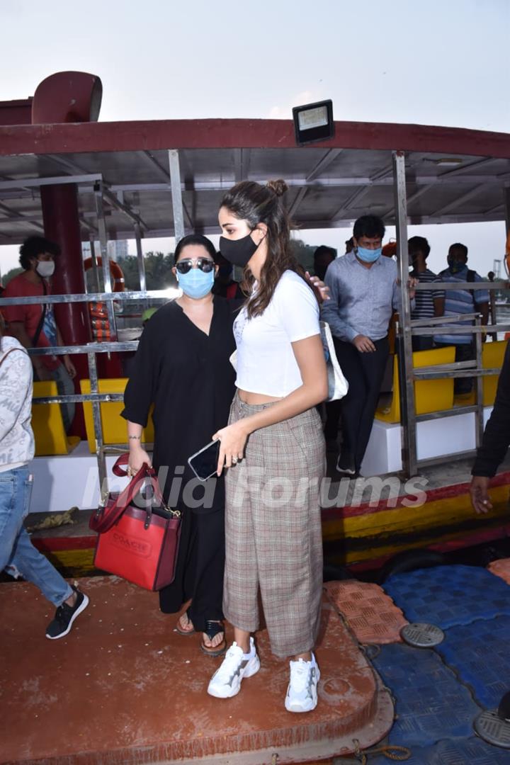 Ananya Panday, Charmi Kaur, Puri Jagannath spotted at Versova Jetty