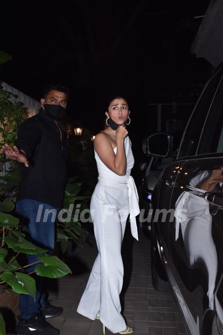 Alia Bhatt arrives at Sanjay Leela Bhansali's birthday bash