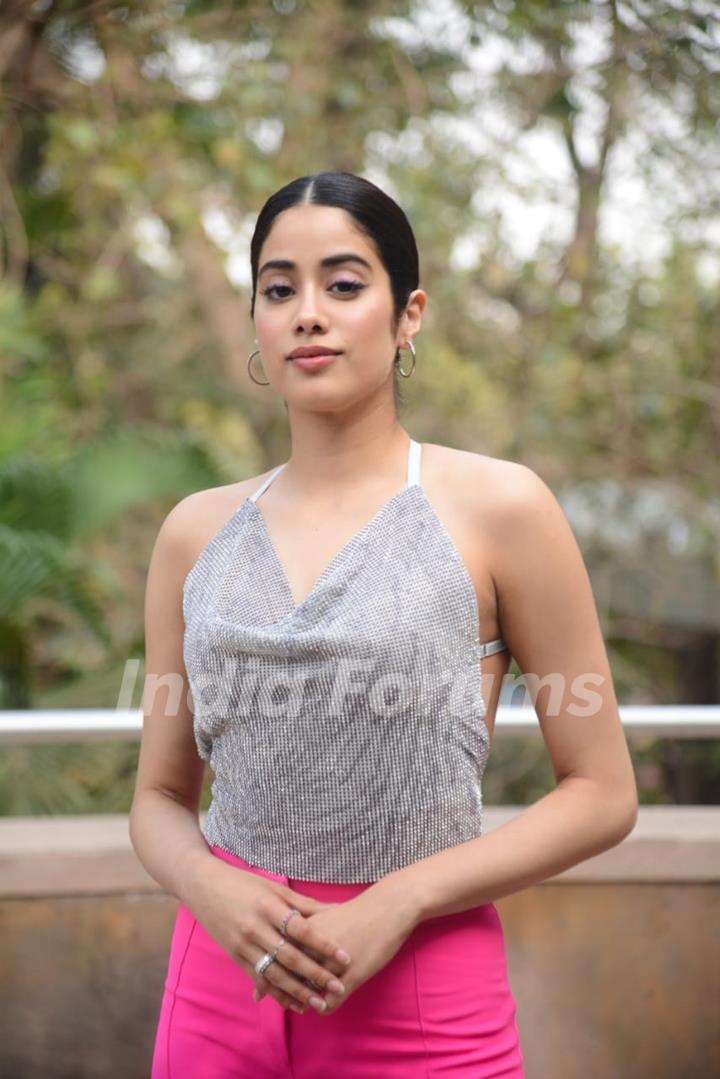 Janhvi Kapoor at the promotions of Roohi